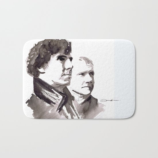 Sherlock and Watson Bath Mat