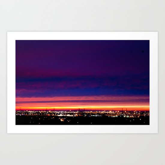 Yesterday's sunset Art Print
