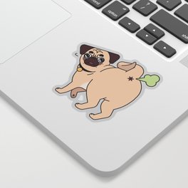 Bad Boy Pug Sticker