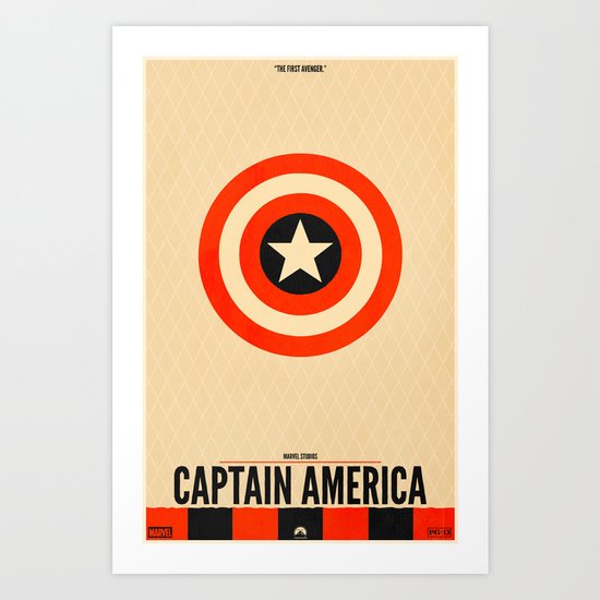 Captain America (Variant) Art Print