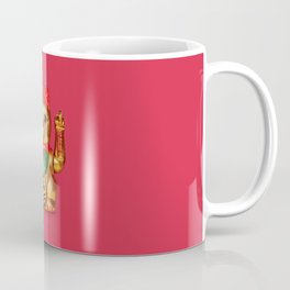 Lucky Cat Coffee Mug | East, Pink, Japan, Minimalism, Red, Graphicdesign, Digital, China, Surealism, Surreal 