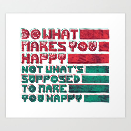Happy Art Print
