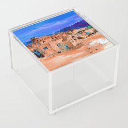 Taos Pueblo Village Acrylic Box