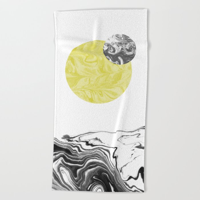 Tomo Spilled Ink Abstract Space Sun Moon Earth Swirl Marble