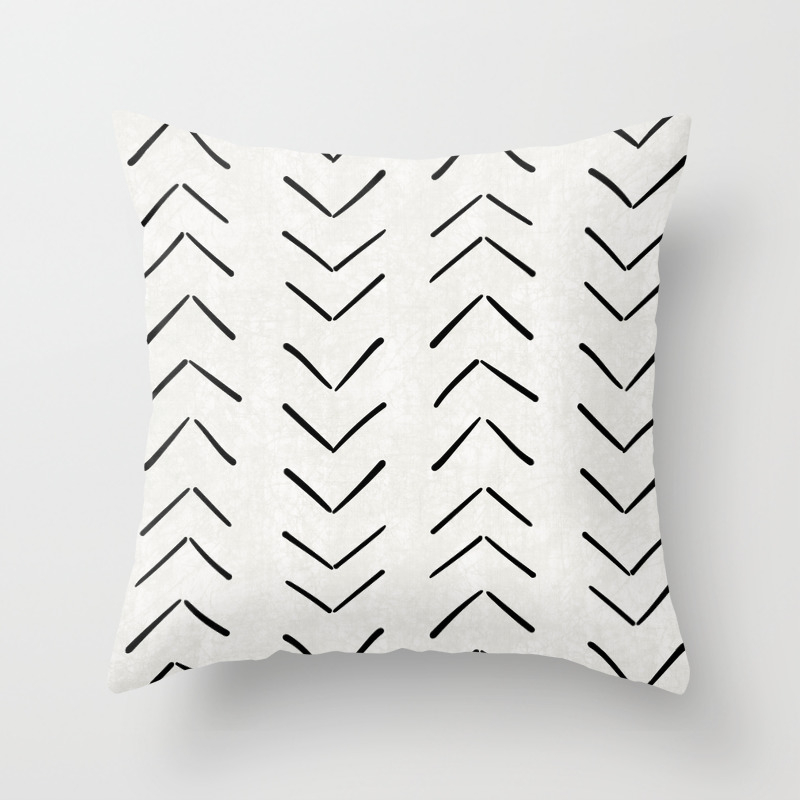 Mud Cloth Big Arrows In Cream Throw Pillow By Beckybailey1 Society6