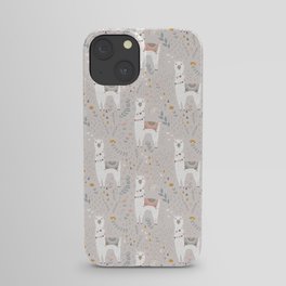 Sweet Llama on Gray iPhone Case