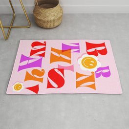 Born this way with a smile - Pink Area & Throw Rug