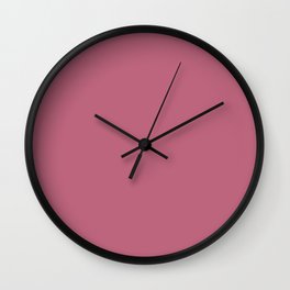 Solid Dark Pink Wall Clock