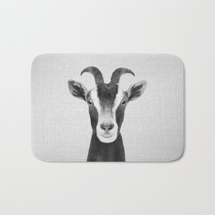 Goat - Black & White Bath Mat