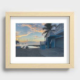beach stairs Recessed Framed Print
