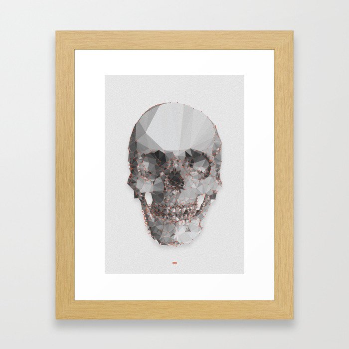 Skull mesh Framed Art Print