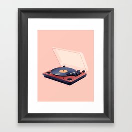 Music in History - Record Player Framed Art Print