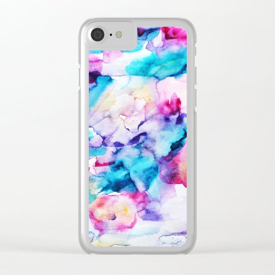 Colorful transparency || watercolor Clear iPhone Case