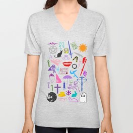 Buffy Symbology, Multi-color / Rainbow / PRIDE! V Neck T Shirt