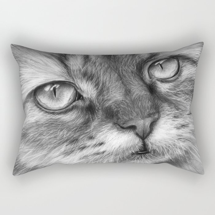 Cat Drawing Rectangular Pillow