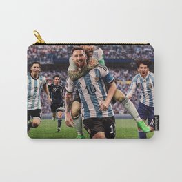LEO MESSI. WHEN ARGENTINA NEEDS HIM poster Carry-All Pouch | Parissaintgermain, Fifa, Futboll, Futbol, Brazil, Cr7, Worldcup, Psg, Nemar, Graphicdesign 