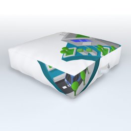 Stadium isometric Outdoor Floor Cushion | Court, Playground, Map, Front, Design, Sport, Template, 3D, Football, Grass 