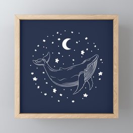 Celestial Whale Framed Mini Art Print