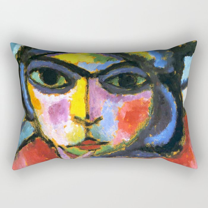 Alexej von Jawlensky "Pensive woman" 1913 Rectangular Pillow