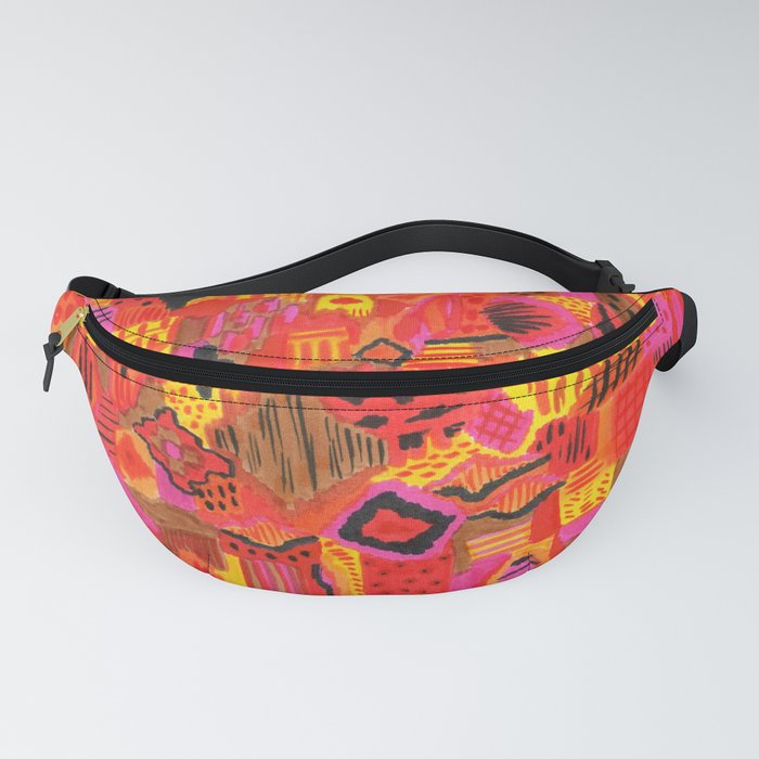 Boho Patchwork in Warm Tones Fanny Pack