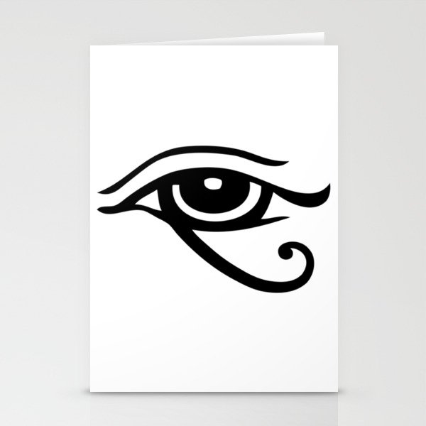 Egyptian Eye of Horus. BLACK. Stationery Cards