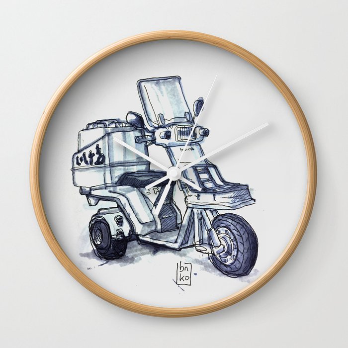 Honda delivery scooter japan Wall Clock