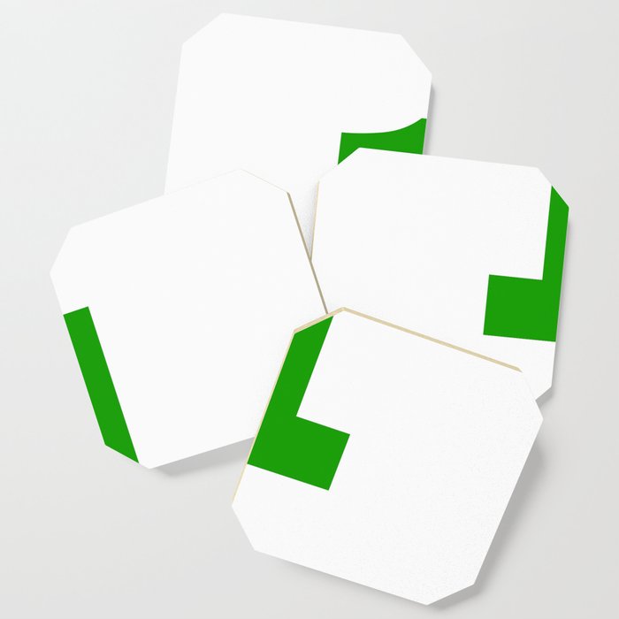 Number 1 (Green & White) Coaster