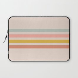 Soft Beige Color & Stripes (Ice Cream) Laptop Sleeve