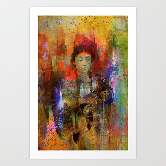 Woman samurai Art Print