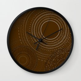 Brown Gold Multi Mandala Wall Clock