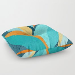 Abstract Tropical Foliage Floor Pillow