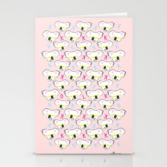 Koala pattern Stationery Cards