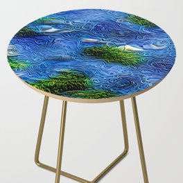 Heaven and Earth Fringe Art Collection Side Table