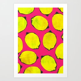 Lemon pattern Art Print