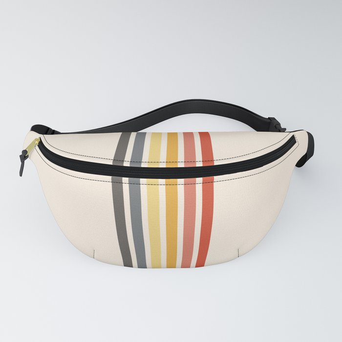 Preda - Classic Motley 70s Vintage Style Retro Stripes Fanny Pack