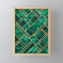 Emerald Blocks Framed Mini Art Print