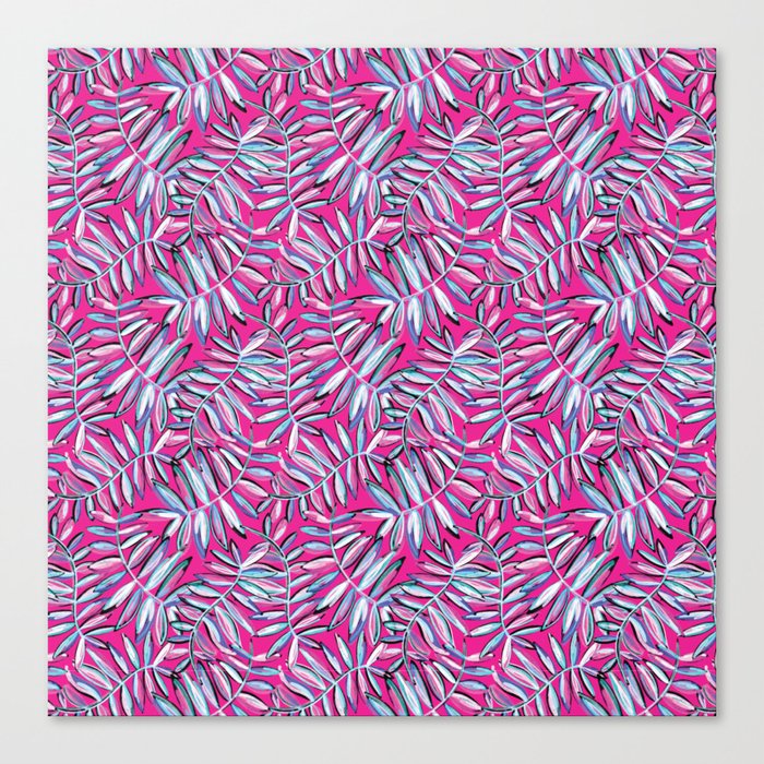 Wild Jungle in Hot Pink Canvas Print