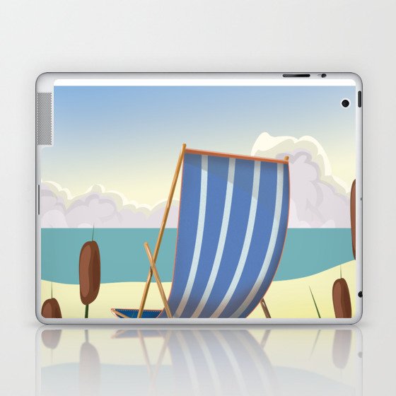 Sandbridge Beach Virginia USA travel poster.  Laptop & iPad Skin