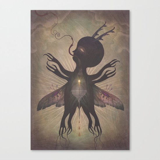 Flight of the Dusk Creature Canvas Print