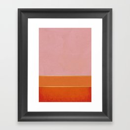 Orange, Pink And Gold Abstract Painting Framed Art Print