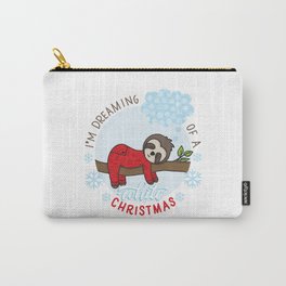 Sloth dreaming of a White Christmas Carry-All Pouch