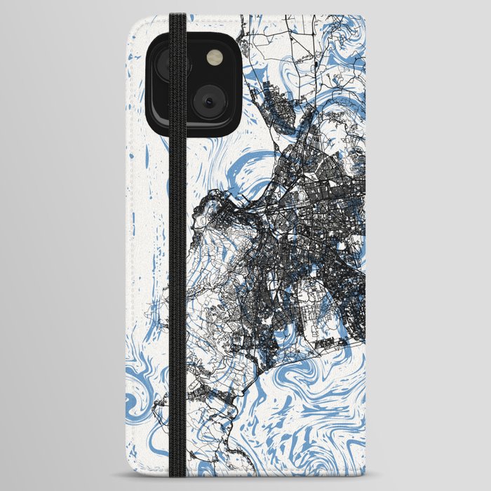 South Africa, Cape Town - City Map Collage iPhone Wallet Case