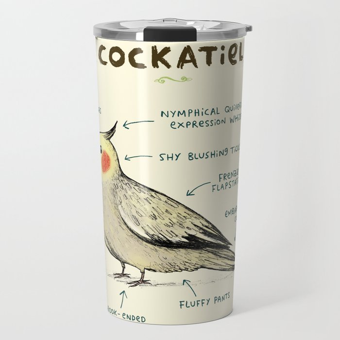 Anatomy of a Cockatiel Travel Mug