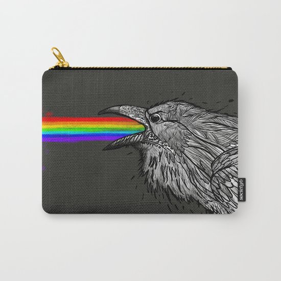 Rainbow Raven is sick of you Carry-All Pouch