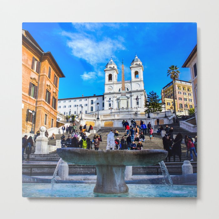 Italy Photography - Piazza di Spagna Metal Print