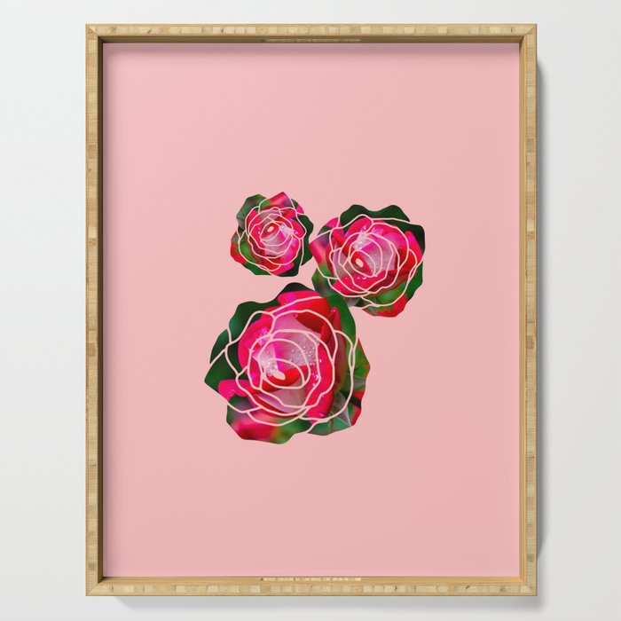 Roses Serving Tray