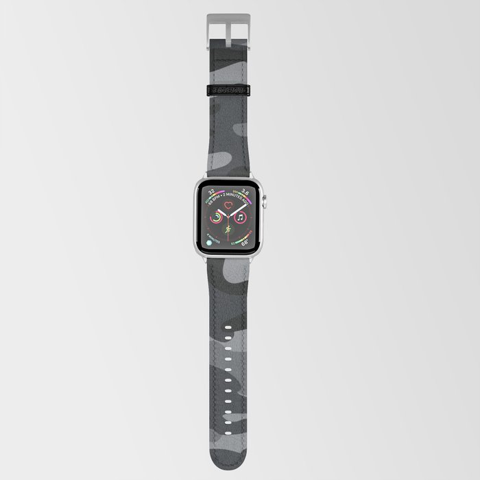 Camouflage Black And Grey Apple Watch Band