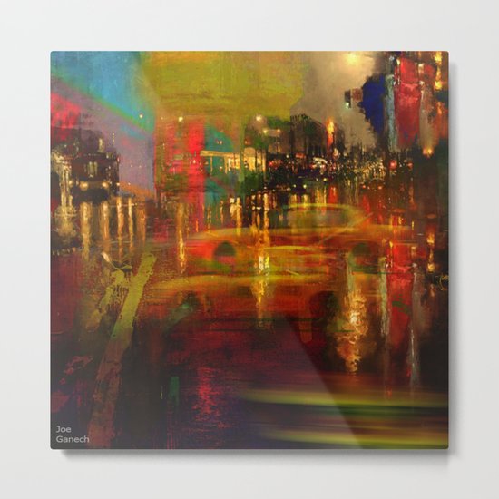 The yellow city of taxis Metal Print