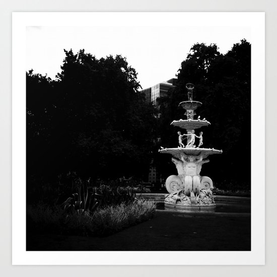 City Fountain Art Print