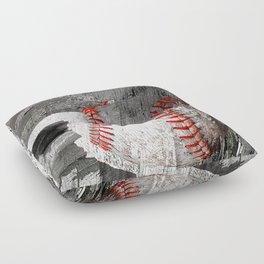 Baseball art vs 13 Floor Pillow